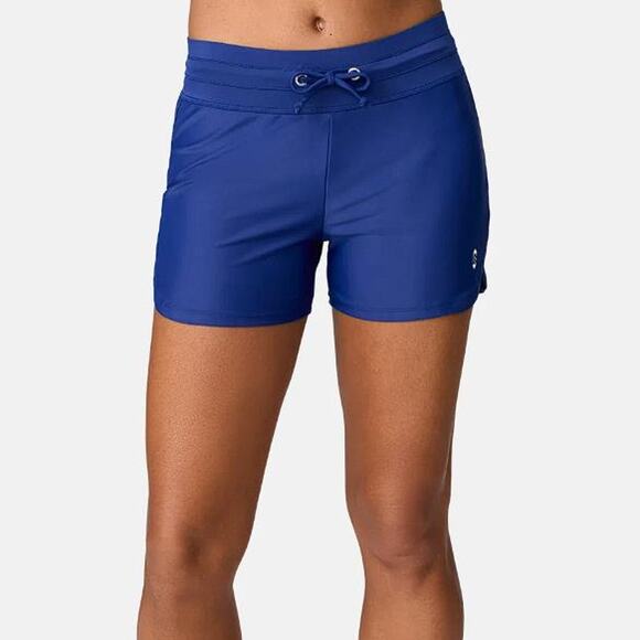 FREE COUNTRY Women's Drawstring Swim Short Size L In Marine - Picture 5 of 11